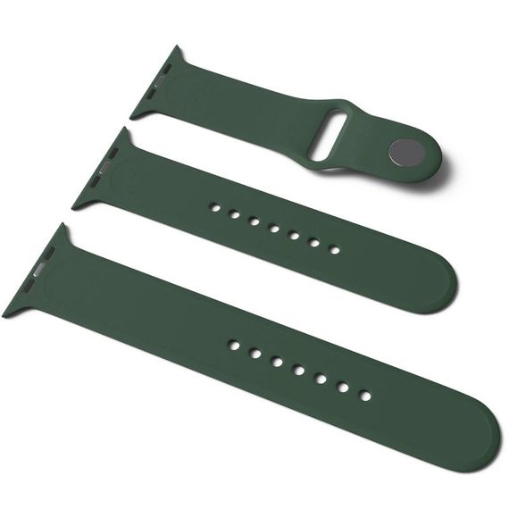 Силіконовий ремінець для Apple Watch Sport Band 38 / 40 / 41 (S/M & M/L) 3 pcs Зелений/Army green
