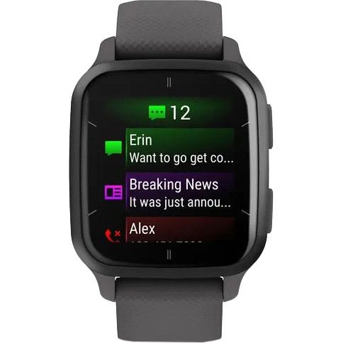 Смарт-годинник Garmin Venu Sq 2 Slate Aluminum Bezel with Shadow Gray Case and Silicone Band (010-02701-00/10/80)