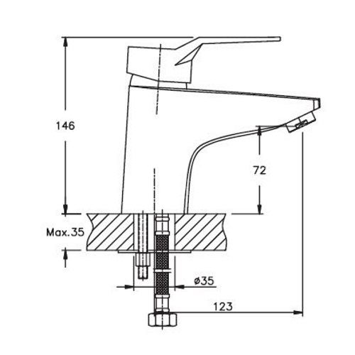 Змішувач для умивальника Haiba ZEON 001 (HB0406) | Зображення 1
