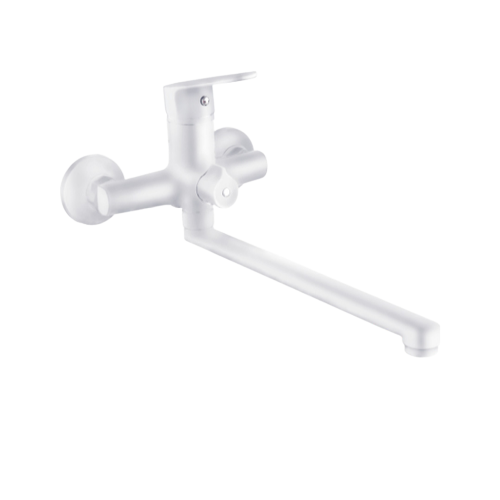 Змішувач S37 d35мм для ванної гусак прямий 350мм дивертор вбуд.картрідж (W) Aquatica