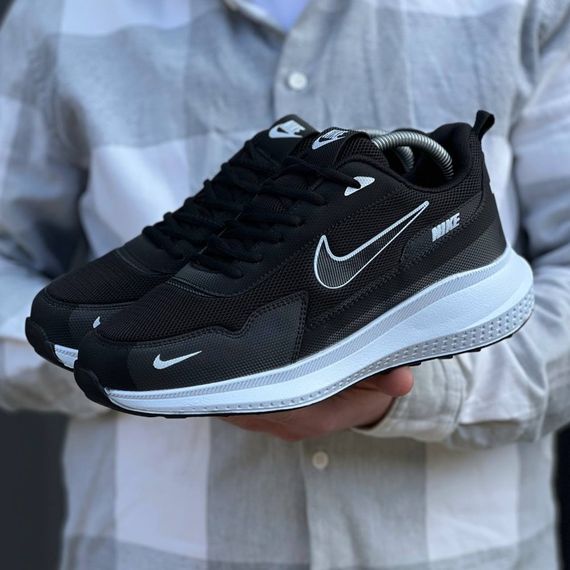 Кросівки Nike весна-літо колір  чорний/білий | Зображення 2
