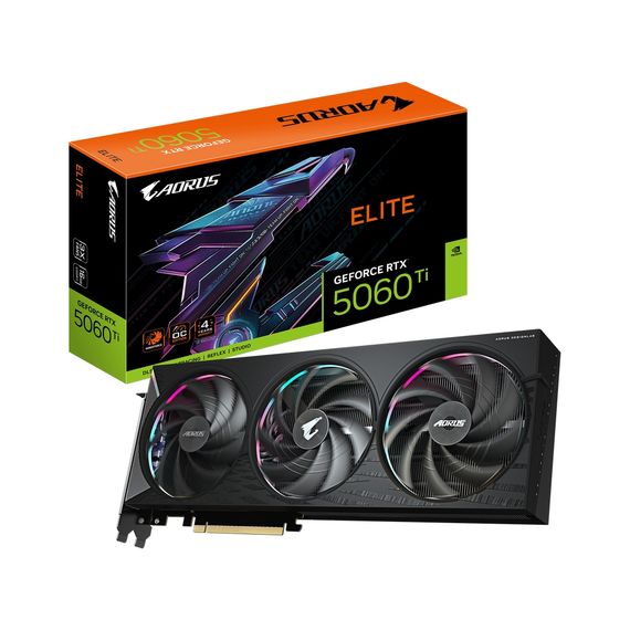 Видеокарта GIGABYTE GeForce RTX5060Ti 16Gb AORUS ELITE (GV-N506TAORUS E-16GD) | Зображення 9