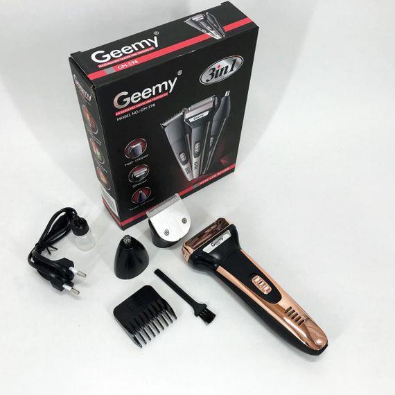 Триммер универсальный GEMEI GM-598, профессиональная электробритва, бритва для бороды. AK-850 Цвет: золотой | Зображення 6