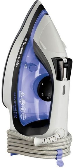 Праска Russell Hobbs Easy Store Pro, 2400Вт, 320мл, паровий удар -180гр, постійна пара - 45гр, зберігання шнура, керам. підошва, біло-синій (26730-56) | Зображення 5