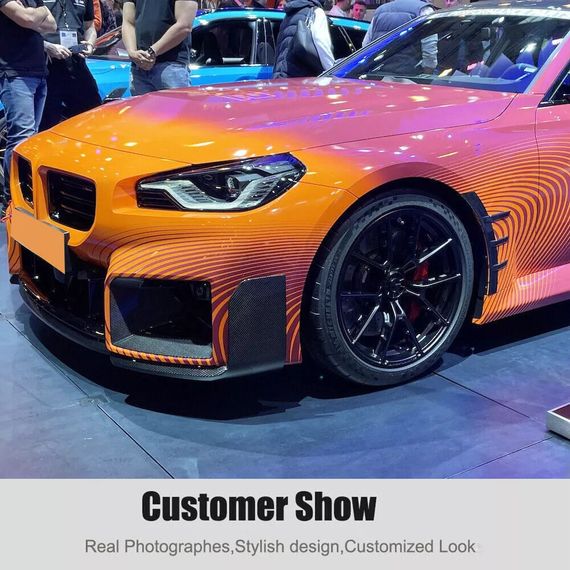 Накладка на передній бампер Lip V1 (для G87, Карбон) для BMW 2 серія G42 2021- рр | Зображення 9
