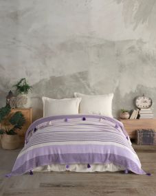 Бавовняне покривало Moss Basile 220 x 240 см. Lila
