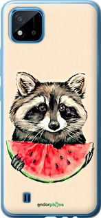 Чохол на Realme C11 2021 Єнотик з кавуном "4605u-2485-2448"
