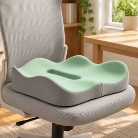 Подушка для сидіння з ефектом пам'яті 3D Memory Foam 34 х 40 см зелена