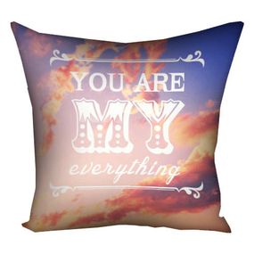 Подушка габардинова з принтом You are my everything 40x40 см (4P_LP230)