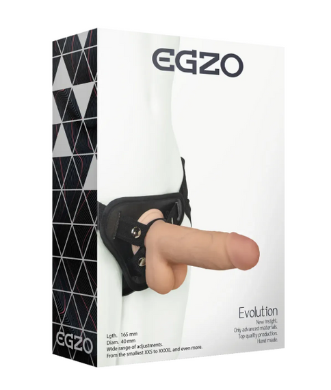 Страпон жіночий EGZO Evolution STR006 ( 16,5 см х 4 см) Sex Aura | Зображення 1