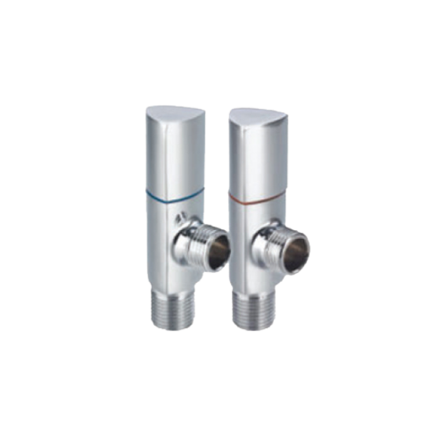 Кран хромований кутовий керам.букса 15-15мм 1/2"-1/2" штуцер/штуцер EA EuroAqua