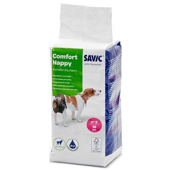 Одноразовые подгузники для собак Savic Comfort Nappy, 34-44 см