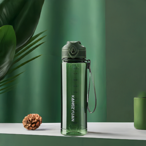 Бутылка KANGZYUAN 700 мл - Зеленая Tritan BPA-free, ударопрочная, спортивная с эргономичной крышкой | Зображення 7