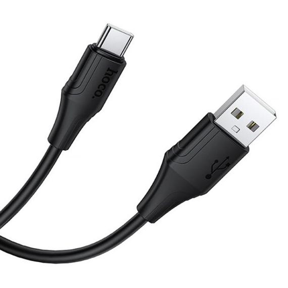 Дата кабель Hoco X124 Bien silicone USB to Type-C 3A (1m) Black | Зображення 2
