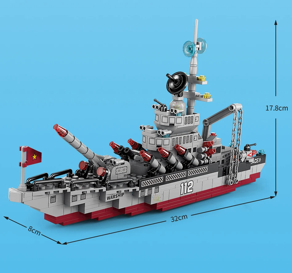 Конструктор SV 554 шт. 8 в 1 самолет, крейсер, вертолет, кран, машина и др. (sv3378) | Зображення 4