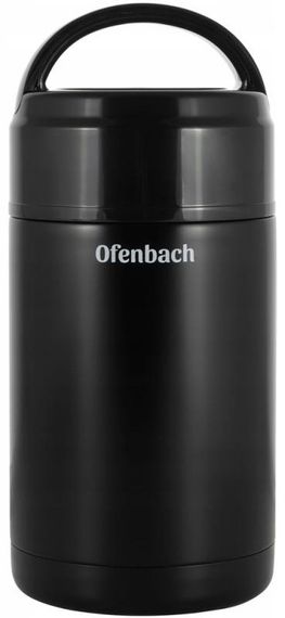 Термос харчовий Ofenbach 1000мл із нержавіючої сталі, чорний | Зображення 1