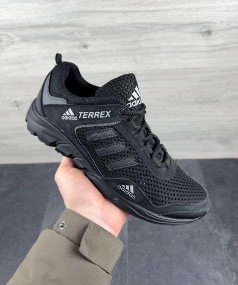 Літні кросівки Adidas сітка колір чорний | Зображення 4