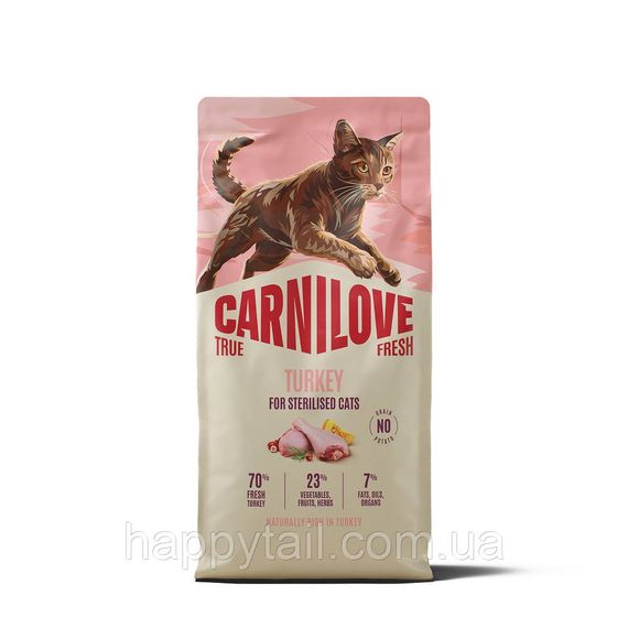 Беззерновой сухой корм Carnilove True Fresh Turkey Sterilised для стерилизованных кошек с индейкой 6 кг