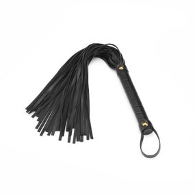 Флоггер Liebe Seele Black Organosilicon Flogger, 44 см, экокожа Sex Aura