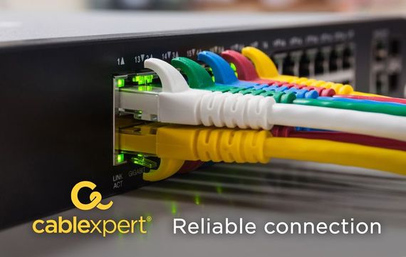 Патч корд Cablexpert PP6A-LSZHCU-W-1.5M, S/STP, литий, 50u" штекер із фіксатором, 1,5 м, білий | Зображення 1