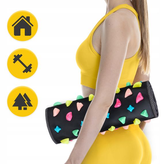 Килимок ортопедичний 4FIZJO 120 x 35 см з каменями для масажу ніг Black (P-5905973403160) | Зображення 2