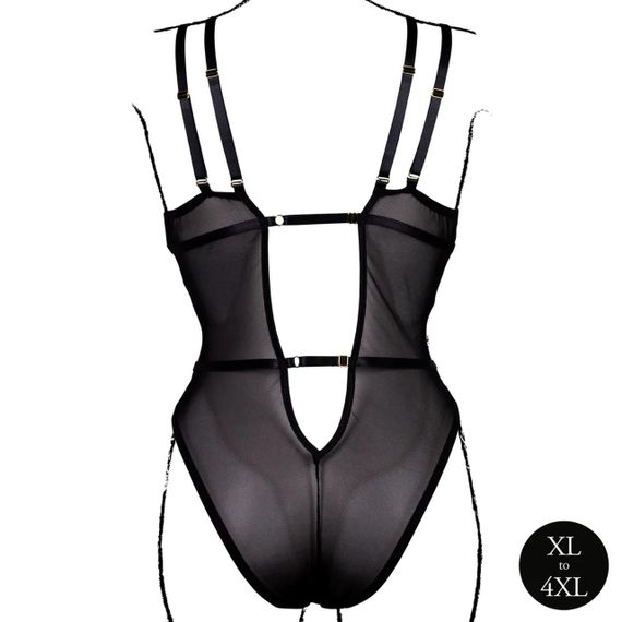 Еротичний боді Bodysuit with Adjustable Sliders Plus Size sexstyle | Зображення 5
