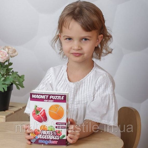 Набір магнітів Magdum Baby puzzle "Фрукти і овочі" ML4031-25 EN | Зображення 5