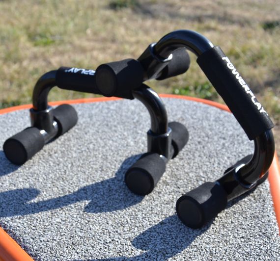 Упоры для отжиманий Паверплей 4317 Push Up Bars пластиковые (Прямые) | Зображення 8