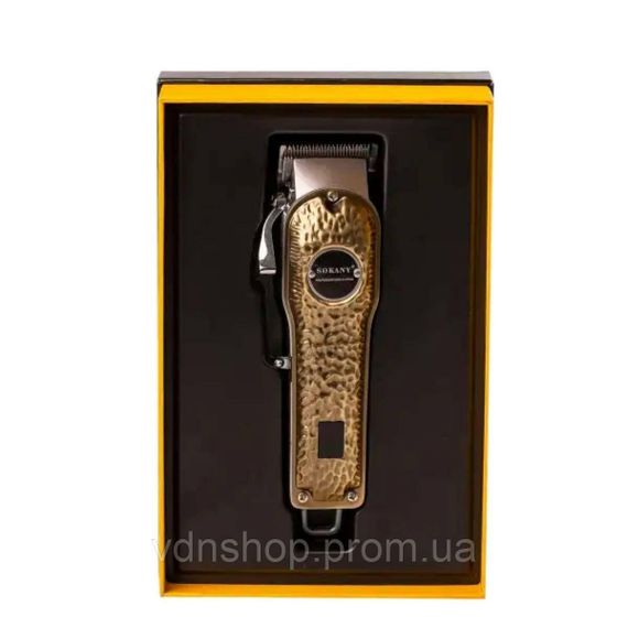 Машинка для стрижки Sokany SK-LF-9976 аккумуляторная с 4 насадками и USB золото | Зображення 4