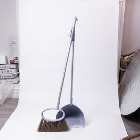 Набор веник и совок на длинной ручке для пола 25×25×95 (см) Фиолетовый HP-45-1V
