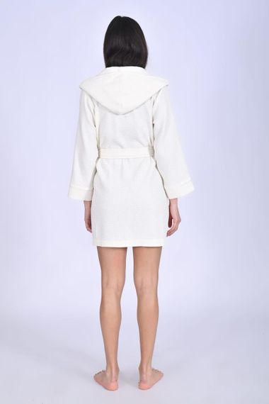 Женский вафельный халат Nusa 4273 кремовый L/XL | Зображення 1