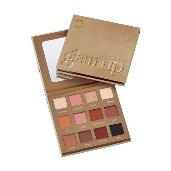 Палетка теней для век Farmasi Glam Up без талька 12 оттенков | Зображення 2