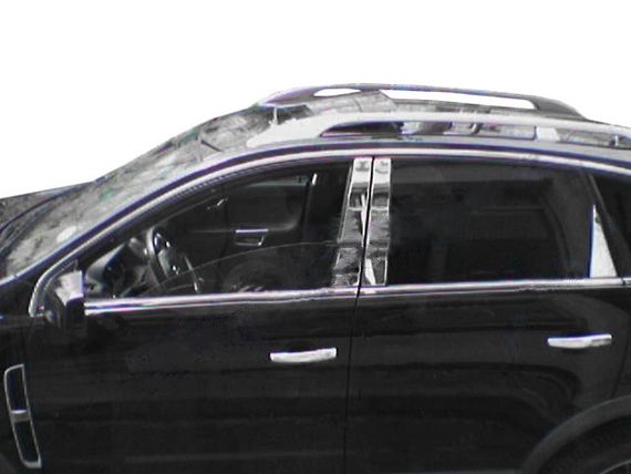 Молдинг дверних стійок (8 шт, нерж) для Opel Antara 2007↗ рр.