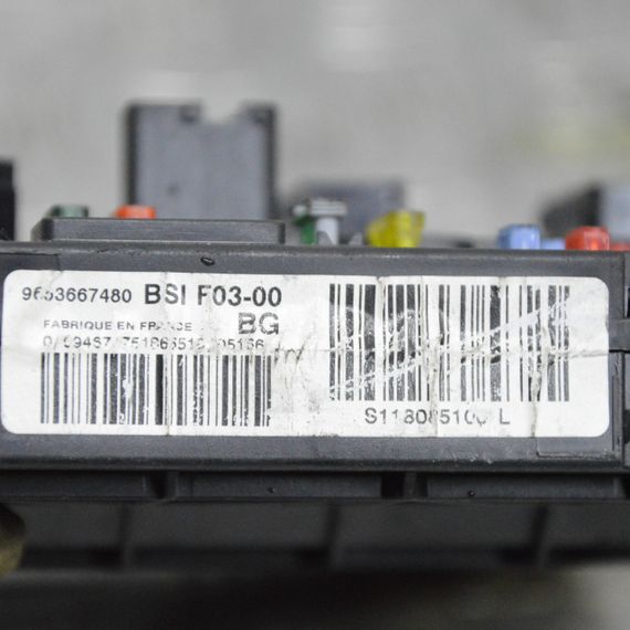 Блок запобіжників BSI F03-00 Citroen C2 C3 2003-2009 Модуль БСІ ф03 Сітроен ц2 ц3 9653667480 | Зображення 1