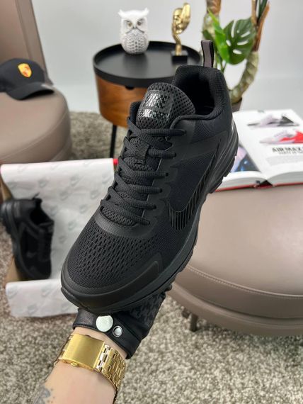 Мужские кроссовки Zoom Structure 17x All Black (текстиль) весна / лето / осень | Зображення 1