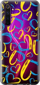 Чехол на Realme 6 Pro Сердца UA "5292u-1893-17620"