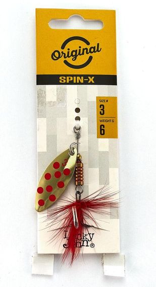 Блесна вращ. Lucky John Лаки Джон SPIN X LONG 03 6,0г GR | Зображення 1