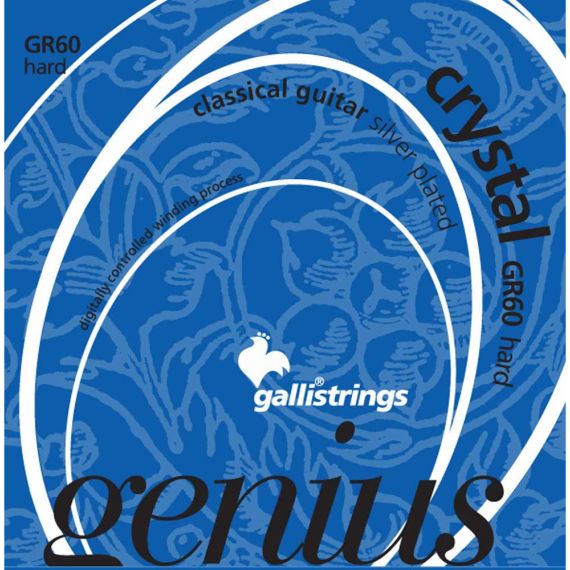 Струни для класичної гітари Gallistrings GR60 (.029-045), Crystal, ProCoated, HARD, Silver