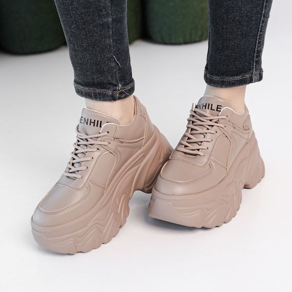 Кроссовки женские Fashion Dora 3898 40 размер 245 см Бежевый | Зображення 4