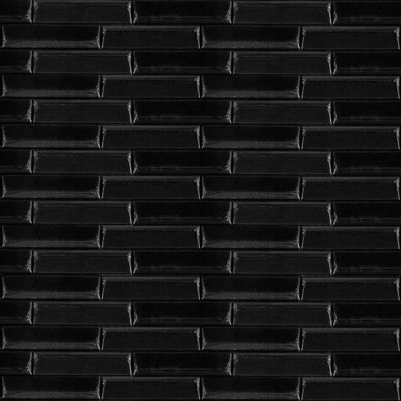 3D панель самоклеюча кладка 700х770х7мм Чорна (038) SW-00000303