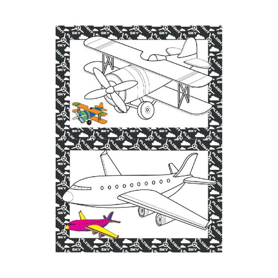 Книжка розмальовка "Гелікоптери та літачки" РМ-48-52 с цветными подсказками | Зображення 1