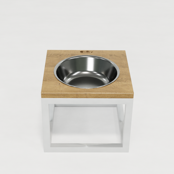 Миска на підставці для великих собак Hollky Base Solo XL (1 × 1,8 л) Solo XL-262620-WHNT | Зображення 3