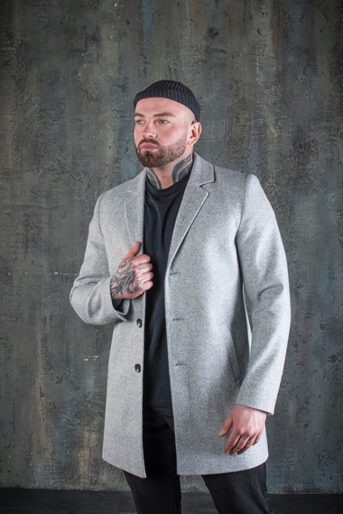 Пальто серый S M | Зображення 1