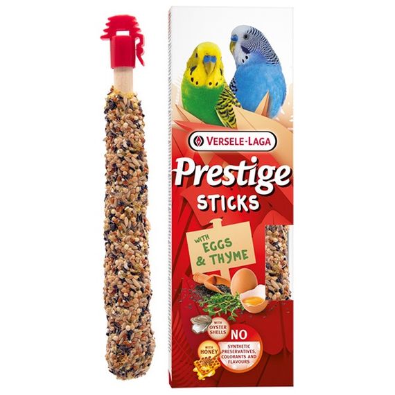 Лакомство для волнистых попугайчиков Versele-Laga Prestige Sticks Small Parrot Eggs & Thyme, 2 шт х 30 гр