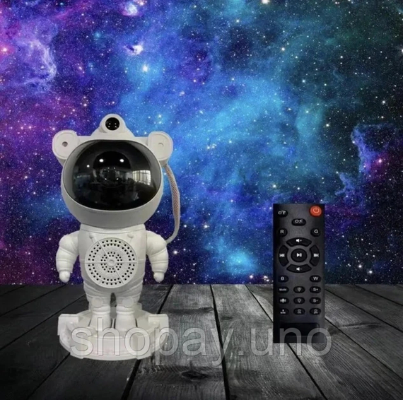 Ночник проектор зоряного неба Астронавт із Bluetooth колонкою Sky Star Astronaut Bambi ZZ-202 | Зображення 5