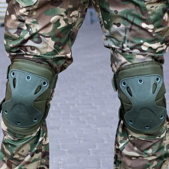 Комплект захисту налокітники та наколінники XPRO KN-04 Оливковий / Тактичний захист регульований (234561929_315) | Зображення 3