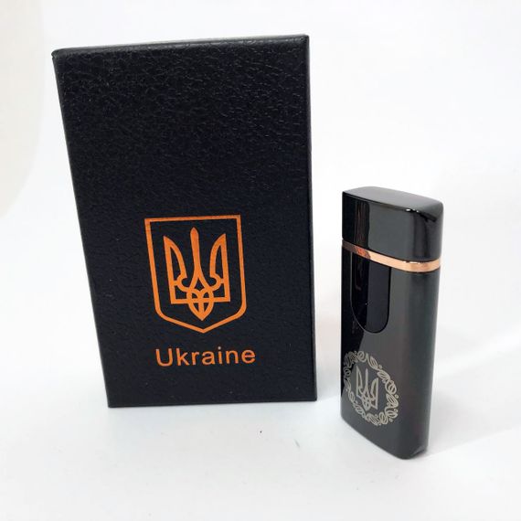 Електрична та газова запальничка Україна із USB-зарядкою HL-435, запальничка незвичайна. Колір: чорний | Зображення 4