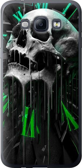 Чехол на Samsung Galaxy A8 A8000 Череп-часы "4100u-135-17620"