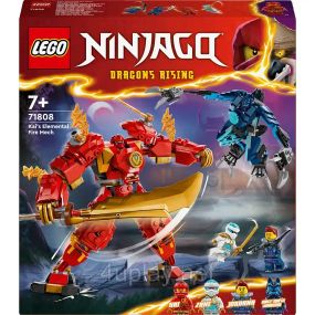Конструктор LEGO Ninjago Робот огненной стихии Кая (Kai's Elemental Fire Mech) – Робот-трансформер и 4 минифигурки