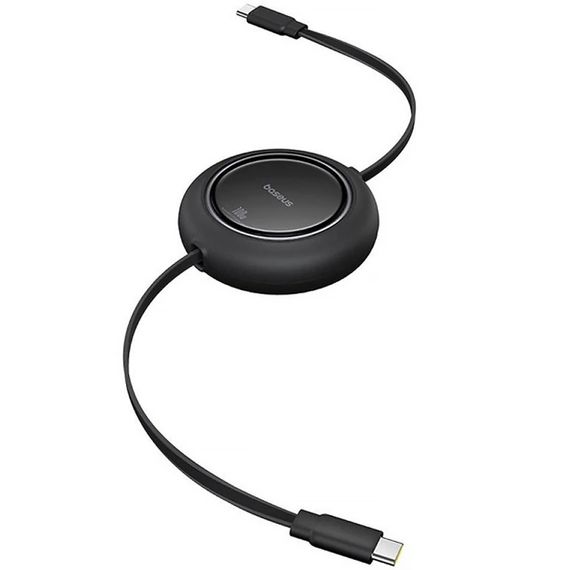 Дата кабель Baseus Free2Pull Mini Retractable Type-C to Type-C 100W (2m) (P10364500113) Cluster Black | Зображення 2